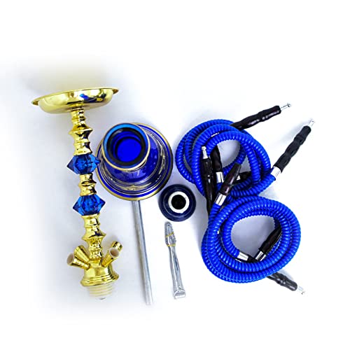 YYMMHH Arabische Glas-Wasserpfeife mit voller Stange, mittlere Wasserpfeife, vier Rohre, Wasserpfeife, Shisha, für… – Bild 5