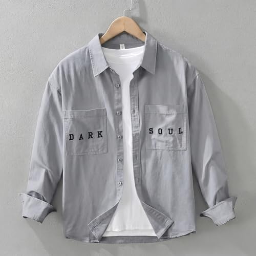 Image of IndoPrimo Men's Premium Cotton Casual Shirt for Man | Full Sleeve Relaxed Fit Stylish Shirt | Trendy Streetwear, Casual & Everyday Wear