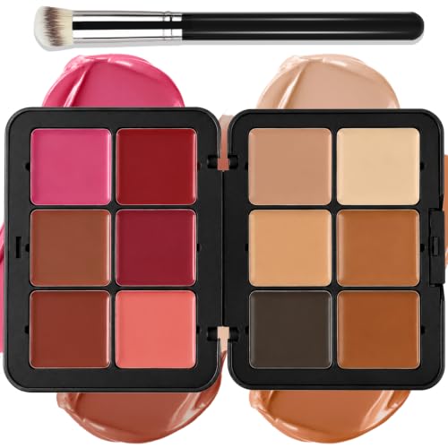 LSxia 12 Colors Cream [Blush Contour Concealer] Makeup Palette for Cheeks - All in One Makeup...
