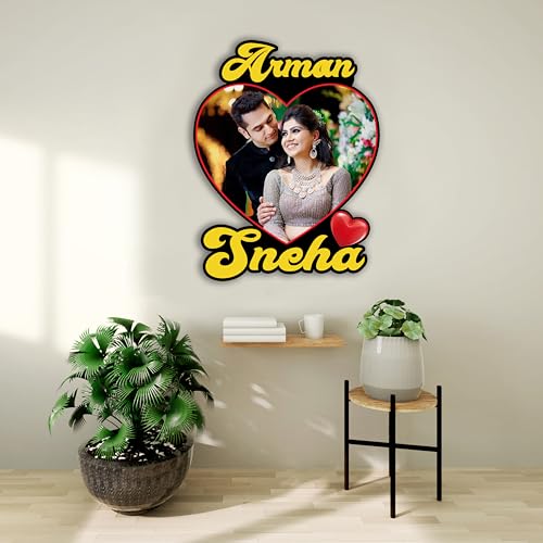 Image of Shrikant Art Personalized inchBFF inch Multi-Photo Collage Wall Hanging - Custom Wooden Picture Frame with 12 Photo Slots and Heart Accents for Best Friends