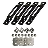SNAPLOCS Black 4 Pack with Allen Screws E-Track Single Strap Anchors