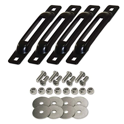 Snaplocs Black 4 Pack With Allen Screws E-Track Single Strap Anchors #TOP9
