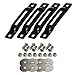 SNAPLOCS Black 4 Pack with Allen Screws E-Track Single Strap Anchors