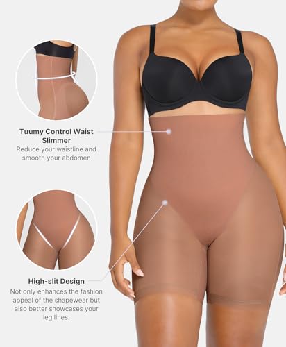 Image of SHAPELLX Shapewear for Women Tummy Control Underwear High Waist Butt Lifting Shorts Seamless Slimmer Womens Body Shaper