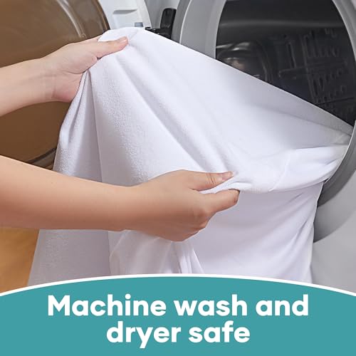 OhGeni 100% Waterproof Mattress Protector, Full Size, Fitted Sheet with Deep Pockets, 6''-18'', Premium Noiseless Breathable Soft Material, Mattresses Cover for Bed