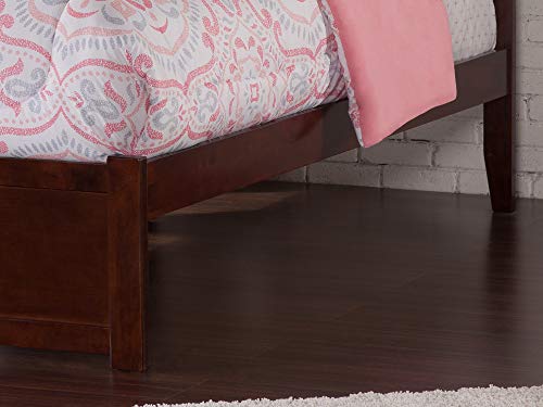 Afi Concord Twin Extra Long Platform Bed With Flat Panel Footboard And Urban Bed Drawers In Walnut #TOP4