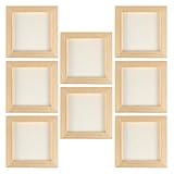 Supvox 8 Stück Selbstgemacht Bilderrahmen 12x12cm Unbemalter Tonholzrahmen für Knetmalerei Glatte Oberfläche Kreativer Fotorahmen für Zuhause und Schule