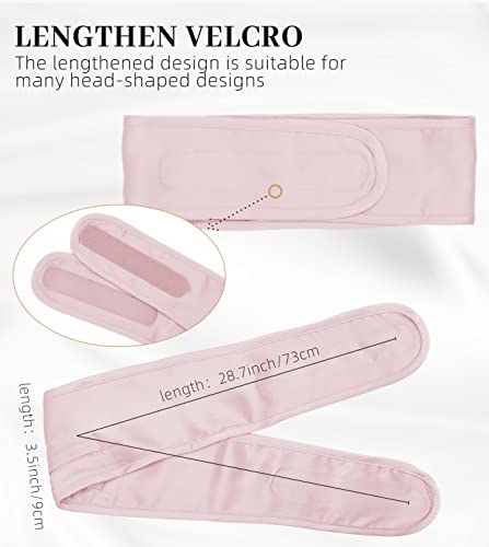 Fantastic House Silk Spa Headbands For Washing Face, 100% Mulberry Silk Scarf For Hair Wrapping, Adjustable Ponytail Face Wash Headbands For Women And Girls For Sleep, Makeup, Sport #TOP2
