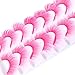 wiwoseo Pink Lashes Natural Look Eyelashes Christmas Pink Eyelashes Cat Eye Lashes Clear Band Lashes Cosplay Lash Extensions 16MM Colored Wispy False Lashes 7 Pairs
