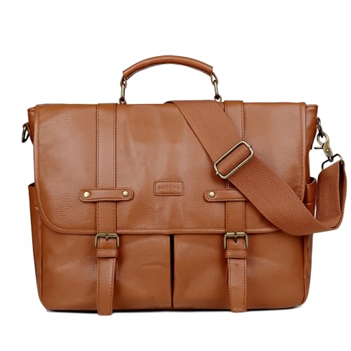 Vegan Leather Laptop Messenger Bag
