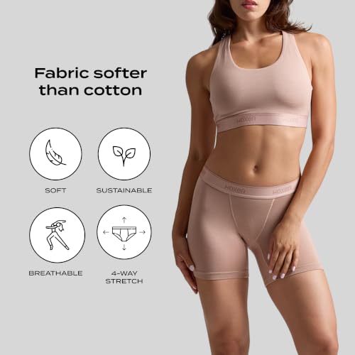 Image of Woxer Boxer Shorts for Women - 5 inch Baller Boy Shorts Underwear, Soft Modal, Chafe Free - Breathable & Moisture-Wicking
