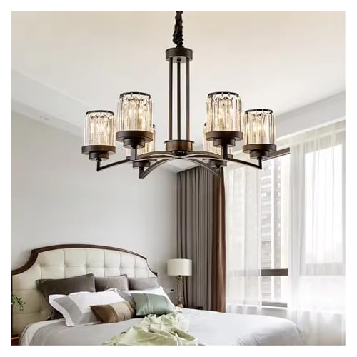 Lustre en cristal rétro américain pour salon et chambre