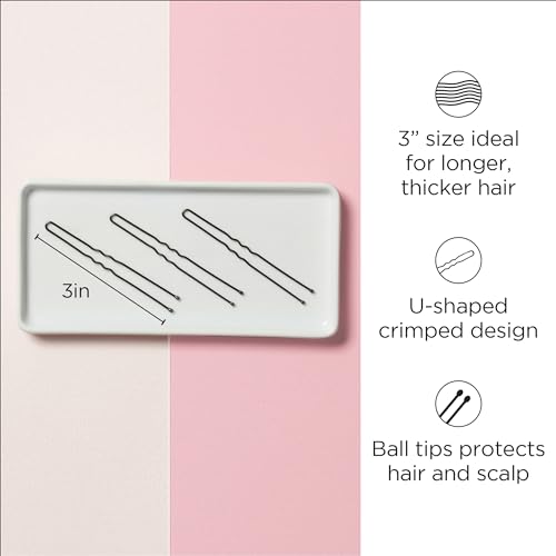 Diane Hair Pins, 3\" Black, 1 lb. (Approximately 400 Pins) - Thumbnail 2
