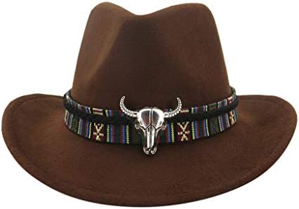 Men Women Fashion Hats for Fall,Winter Men & Women's Woven Cowboy Hat Classic Cattleman Outdoor Hat Coffee
