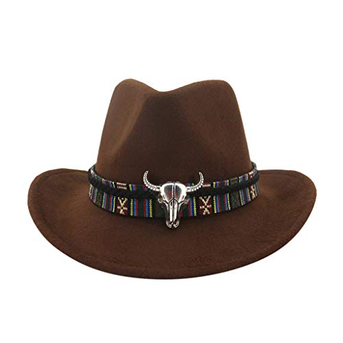 Men Women Fashion Hats For Fall,Winter Men & Women's Woven Cowboy Hat Classic Cattleman Outdoor Hat Coffee #TOP7