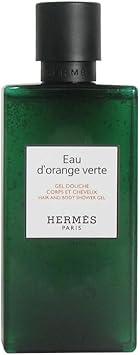 Hermes Eau d'Orange Verte Gel de banho para cabelo e corpo, 200 ml, garrafa de plástico com tampa flip SEM CAIXA