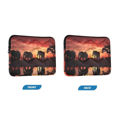 Funda para laptop 13-14 pulg impermeable con diseño elefantes miniatura 2