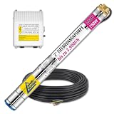 3″ 750W Tiefbrunnenpumpe 230V 8,5bar Brunnenpumpe Rohrpumpe Edelstahl