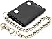 Chain Wallets for men Biker Chains Top-Grain Cow Leather Trifold Wallet With Chain RFID-Safe Snake Texture, Durable Wallet Leather Wallets Design In USA (J110-WC, Black)