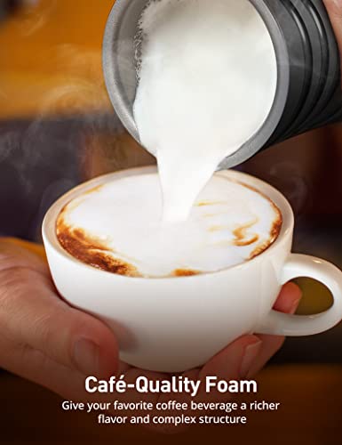 Image of Milk Frother, Paris Rhone 4-in-1 Milk Steamer and Frother, Hot & Cold Foam Milk Warmer with Temperature Control, Auto Shut-Off Frothers for Coffee, Latte, Cappuccino, Macchiato
