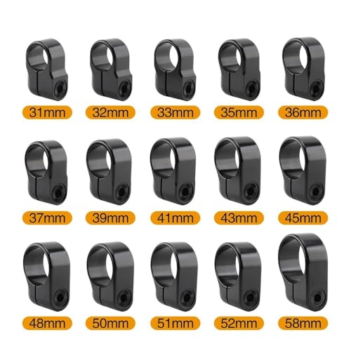Manillar de motocicleta negro con clip dividido de 45 49 52 mm para evitar holguras en horquilla 6