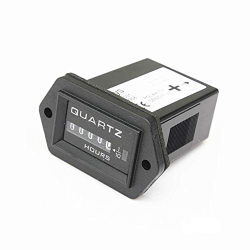 ASUMAN Rectangular Hour Meter DC12-36V Hourmeter Gauge Tracking Time Quartz Oscillator Hour Meter 99999.9 Hours Range For Boat Car Engine