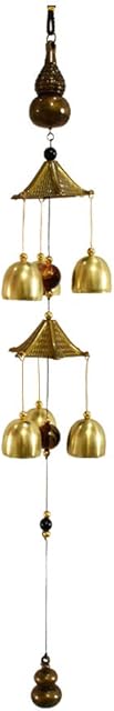 Bronze Wind Chime Retro Antique Copper Bell Hanging Decoration for Home Outdoor Living Yard Garden Wall