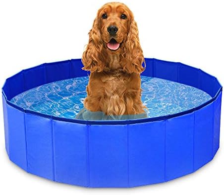 GoPetee Hundepool Faltbar - Planschbecken Für Hunde Mit Ablassventil