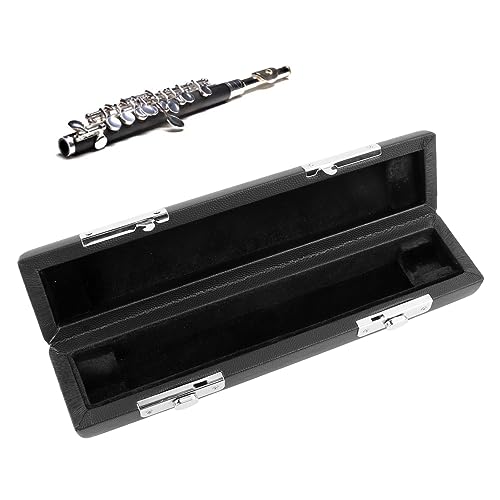 Piccolo Case, Black Leather Piccolo Storage Case with 16 Holes, Portable & Stylish, Multifunctional for Flutes & Accessories - Image 2