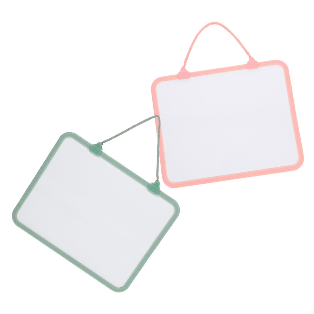 Didiseaon Tableaux Blancs Effaçables à Sec Double Face en Plastique Lot de 2 Corde Suspendue pour Écrire et Dessiner pour Bureau et Étudiants