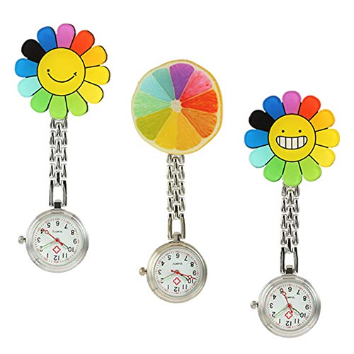 Surenhap 3 STK Krankenschwester Taschenuhren Cartoon Clip Anhänger für Krankenschwester Doktor