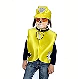 Set cucciuolo operaio Carnival Toys Set Cucciolo Lavori in Corso Casacca E Cappello in Busta Costume 649, Multicolore, 8004761033811