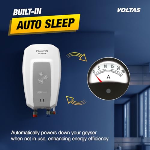 Image of Voltas Insta+ 3L Instant Water Heater 3000W, Warranty of 5 years on Tank, 2 Years on Heating Element, 2 Years on Product by Voltas | Copper Element (White)