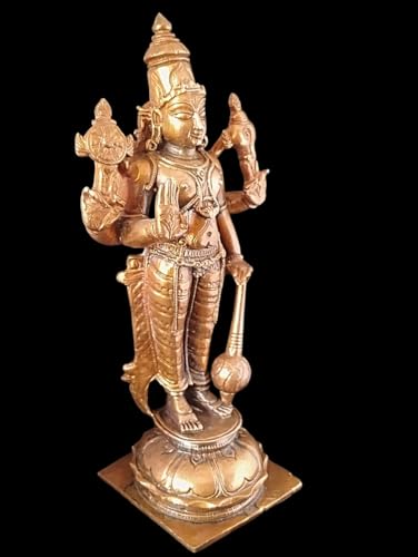 Image of Copper Idols of god Srinivasa Perumal 6 inches,560 garm Pack of 1 Piece