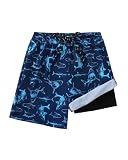 Boys Swim Trunks Size 8 Sharks Boys Bathing Suit Quick Dry Board Shorts Teen Swimsuits with Compression Liner