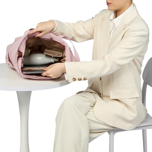 Image of NISHEL Travel Puffy Tote Bag For Women, Ultra-Lightweight Large Tote Purse For Office Day And a Short Weekend Getaway