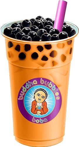 THAI ICED TEA Boba Tea Kit Includes Tea Powder, Real Tapioca Pearls & Straws By Buddha Bubbles Boba