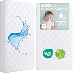 Yoofoss 2 Pack Waterproof Crib Mattress Protector, Quilted Fitted Crib Mattress Pad, Ultra Soft Breathable Toddler Mattress Protector Baby Crib Mattress Cover Breathable and Hypoallergenic(52''x28'')