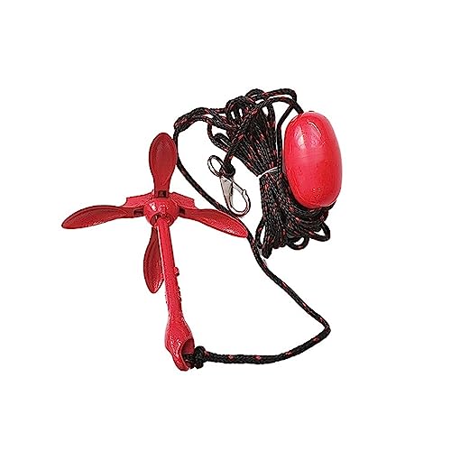 Dhaey Kit De Ancla Plegable De 3.5 Lb Con Línea De Ancla Marina De 66 Pies Y Boya For Pesca En Kayak, Canoas, Motos Acuáticas, Tablas De Sup Y Botes Pequeños
