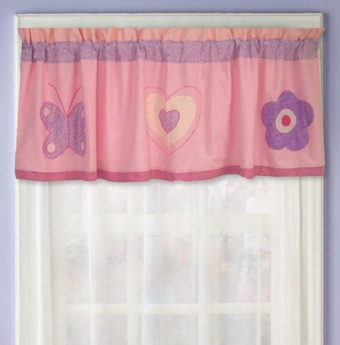 My World Spring Hearts Cotton Curtain Valance