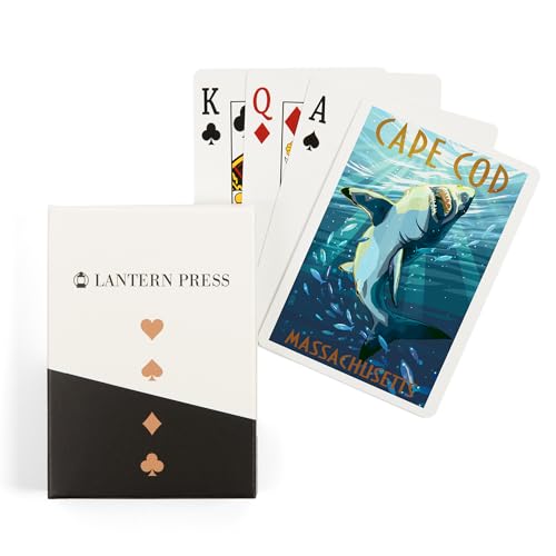 Baraja de 52 cartas tamaño póker Cape Cod Great White Shark