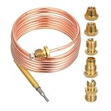 SHINEOFI Termopar para Calentador de Agua y Chimenea de Parrilla Sensor de Temperatura de 1500 MM Kit de Repuesto para Estufas y Calentadores de Gas Compatible Hornos y Calefactores de