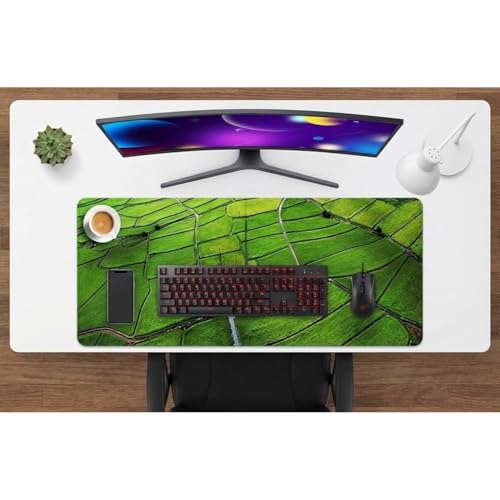 Image of Saco XXL Gaming Mouse Pad for PC - Large Desk Mat 900x400x3mm, Extended Non-Slip Rubber Base, Waterproof Surface, Scenery Design, Big Keyboard Mouse Pad for Office & Home Setup