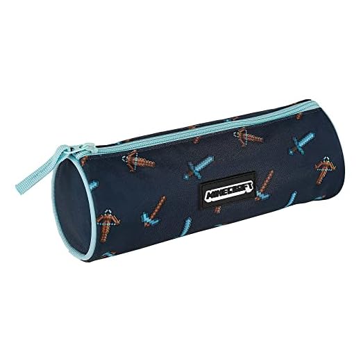 Estuche Gamer Case Minecraft Pica Pica - Portatodo con 1 Compartimento - Interior Forrado y Cierre de Cremallera - Fabricado con Poliéster muy Resistente - 8 x 22 x 8 cm - Toybags