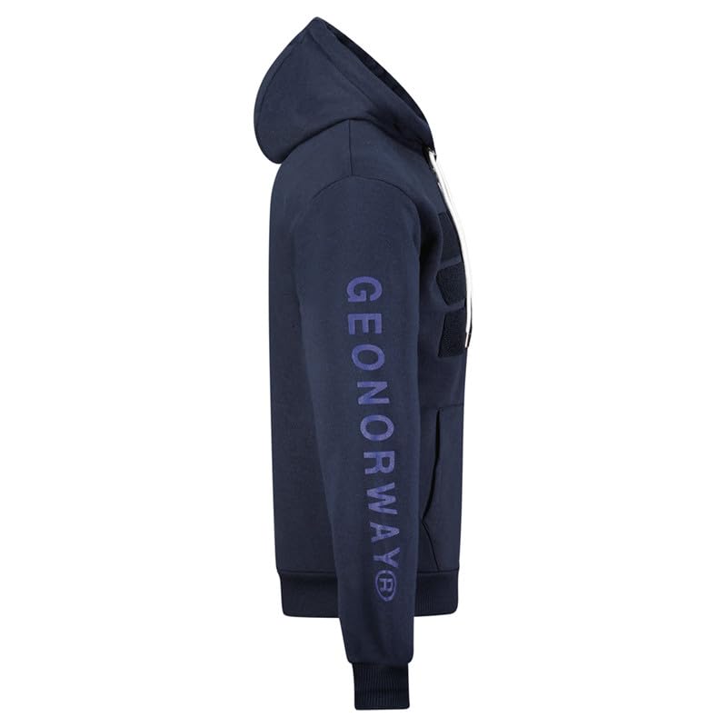 Geographical Norway Gaby Men - Bluza z kapturem dla mężczyzn, kieszeń kangurka, zamek błyskawiczny, bluza z kapturem, z logo, ciepła, długi rękaw, swetry męskie, wiosna, lato, jesień, zima