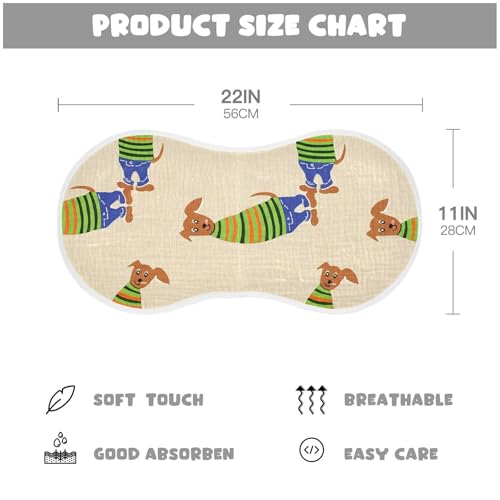 4 Pack Baby Burp Cloths, Soft Absorbent Burping Cloths for Babies, Cotton Milk Spit Up Rags, Large Size for Newborns, Baby Boys and Girls (Sweater Dogs Pattern)4