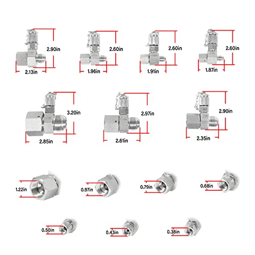 Tees hydrauliques pivotants JIC37 lot de 7 pièces haute pression
