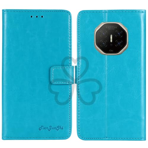 TienJueShi Blue Book Stand Retro Flip Leather Protector Phone Wallet Gel Cover Etui TPU Silicone Case For Doogee S300 Pro 6.78 i