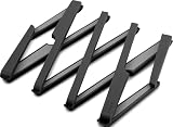 Joseph Joseph Stretch Folding Silicone Trivet for Hot Pots and Pans, Expanding Nonslip Stand, Heat Resistant mat for Kitchen Worktop - Black