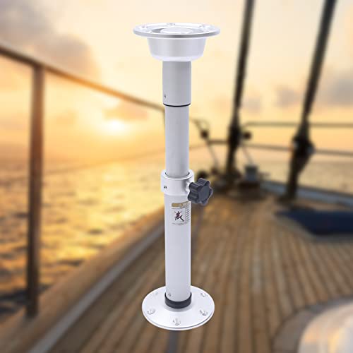 Adjustable Table Pedestal Stand Leg Base Aluminum Table Base Detachable Coffe Table Stand for Bar Pub Home Office Restaurant Marine Boat Yacht Caravan RV Load Capacity 155LBS